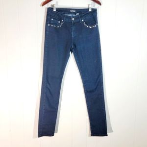 4/$20 Plant Blue Studded Pocket Mid Rise Stretch Skinny Jeans Size 11